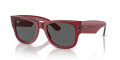 Ray-Ban RB0840S - Mega Wayfarer Transparent Red/Dark Grey (6679B1) Sunglasses - Color Image