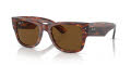 Ray-Ban RB0840S - Mega Wayfarer Striped Havana / Brown (954/57) Sunglasses - Color Image