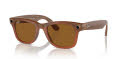 Ray-Ban Meta Gen 1 RW4006 Wayfarer Shiny Caramel / Brown (670683) Sunglasses - Color Image