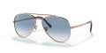 Ray-Ban RB3625 - New Aviator Rose Gold / Clear Gradient Blue Lens (92023F) Sunglasses - Color Image