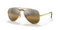 Ray-Ban RB3625 - New Aviator Gold / Silver/Brown (9196G5) Sunglasses - Color Image