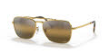 Ray-Ban RB3636 - New Caravan Gold / Silver/Brown (9196G5) Sunglasses - Color Image