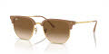 Ray-Ban RB4416 - New Clubmaster Beige On Gold / Light Brown (672151) Sunglasses - Color Image
