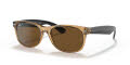 Ray-Ban RB2132 - New Wayfarer Honey / Crystal Brown Polarized Lens (945/57) Sunglasses - Color Image