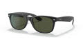 Ray-Ban RB2132 - New Wayfarer Black Rubber / Crystal Green Lens (622) Sunglasses - Color Image