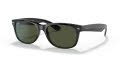 Ray-Ban RB2132F - New Wayfarer Alternate Fit Black / Crystal Green Lens (901L) Sunglasses - Color Image