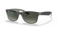 Ray-Ban RB2132 - New Wayfarer Top Brushed Gunmetal On Transparent / Grey Gradient Dark Grey Lens (614371) Sunglasses - Color Image