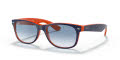 Ray-Ban RB2132 - New Wayfarer Top Blue-orange / Crystal Gradient Light Blue Lens (789/3F) Sunglasses - Color Image