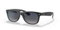Ray-Ban RB2132F - New Wayfarer Alternate Fit Black / Polarized Blue/Grey Gradient Lens (601S78) Sunglasses - Color Image