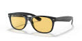 Ray-Ban RB2132F - New Wayfarer Alternate Fit Black / Yellow Lens (601/R6) Sunglasses - Color Image