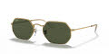 Ray-Ban RB3556 Gold Legend / Green Lens (919631) Sunglasses - Color Image