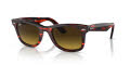 Ray-Ban RB2140 - Original Wayfarer Striped Red / Brown Gradient Lens (136285) Sunglasses - Color Image