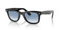 Ray-Ban RB2140F - Alternate Fit Original Wayfarer Black / Blue (901/3F) Sunglasses - Color Image