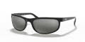 Ray-Ban RB2027 - Predator 2 Wrap Black / Crystal Mirror Grey Polarized Lens (601/W1) Sunglasses - Color Image