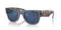 Ray-Ban RB0840S - Mega Wayfarer Transparent Dark Blue/Blue (6638O4) Sunglasses - Color Image