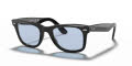 Ray-Ban RB2140F - Alternate Fit Original Wayfarer Black / Blue Gray Lens (901/64) Sunglasses - Color Image