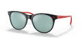 Ray-Ban RB2202M - Scuderia Ferrari Collection Black / Light Green Mirror Silver Lens (F64430) Sunglasses - Color Image