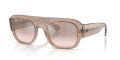 Ray-Ban RB2218 Transparent Light Brown/Brown Mirror Silver Gradient (67278Z) Sunglasses - Color Image