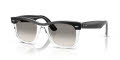Ray-Ban RB2240F Black On Transparent/Clear Gradient Grey (129432) Sunglasses - Color Image