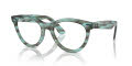Ray-Ban RB2241V Striped Transparent Green (8362) Eyeglasses - Color Image