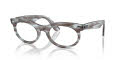 Ray-Ban RB2242V Striped Transparent Blue (8361) Eyeglasses - Color Image