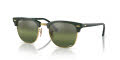 Ray-Ban RB3016 - Clubmaster Green On Gold/Silver/Green (1368G4) Sunglasses - Color Image