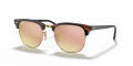 Ray-Ban RB3016 - Clubmaster Shiny Red-Havana / Copper Flash Gradient Lens (990/7O) Sunglasses - Color Image