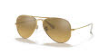 Ray-Ban RB3025 - Large Metal Aviator Gold / Crystal Brown Mirror Silver Gradient Lens (001/3K) Sunglasses - Color Image