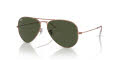 Ray-Ban RB3025 - Large Metal Aviator Rose Gold/Green (920231) Sunglasses - Color Image