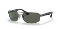Ray-Ban RB3445 Gunmetal / Crystal Green Lens (004) Sunglasses - Color Image