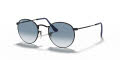 Ray-Ban RB3447 - Round Metal Matte Black / Crystal Gradient Light Blue Lens (006/3F) Sunglasses - Color Image