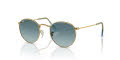 Ray-Ban RB3447 - Round Metal Gold/Blue (001/3M) Sunglasses - Color Image