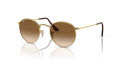 Ray-Ban RB3447 - Round Metal Gold/Brown (001/51) Sunglasses - Color Image