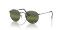 Ray-Ban RB3447 - Round Metal Gunmetal/Silver/Green (004/G4) Sunglasses - Color Image