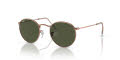 Ray-Ban RB3447 - Round Metal Rose Gold/Green (920231) Sunglasses - Color Image