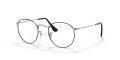Ray-Ban RB3447V Round Metal Black On Silver (2861) Eyeglasses - Color Image