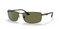 Ray-Ban RB3498 Black / Polarized Green Lens (002/9A) Sunglasses - Color Image