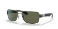 Ray-Ban RB3522 Gunmetal / Polarized Green Lens (004/9A) Sunglasses - Color Image