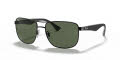 Ray-Ban RB3533 Black / Gray Green Lens (002/71) Sunglasses - Color Image