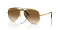 Ray-Ban RB3625 - New Aviator Arista Gold/Light Brown (001/51) Sunglasses - Color Image