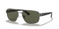 Ray-Ban RB3663 Shiny Gunmetal / Polarized Green Lens (004/58) Sunglasses - Color Image