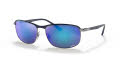 Ray-Ban RB3671CH Blue On Gunmetal / Polarized Grey Mirror Blue Lens (92044L) Sunglasses - Color Image