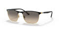Ray-Ban RB3686 Gold / Gradient Grey Lens (187/32) Sunglasses - Color Image