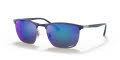 Ray-Ban RB3686 Blue On Gunmetal / Polarized Mirror Blue Lens (92044L) Sunglasses - Color Image
