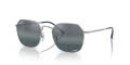 Ray-Ban RB3694 Silver/Silver/Blue (9242G6) Sunglasses - Color Image