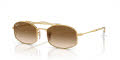 Ray-Ban RB3719 Gold - Light Brown Lens (001/51) Sunglasses - Color Image