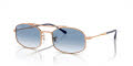 Ray-Ban RB3719 Rose Gold/Light Blue (92623F) Sunglasses - Color Image