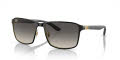Ray-Ban RB3721 Black On Gold/Grey (187/11) Sunglasses - Color Image