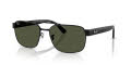Ray-Ban RB3751 Black/Green (002/31) Sunglasses - Color Image