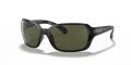 Ray-Ban RB4068 Black / Crystal Green Lens (601) Sunglasses - Color Image